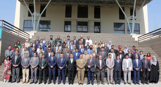 08-3-2023,Islamabad: Chairman NDMA Lt Gen Inam Haider Malik in a group photo with participants of Workshop on Local Needs Gap Analysis and Framework of Remodelled National Disaster Preparedness and Response at NUTECH, Islamabad.